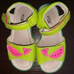 KAI by See Kai Run Watermelon Leather Sandals Girls 10.5